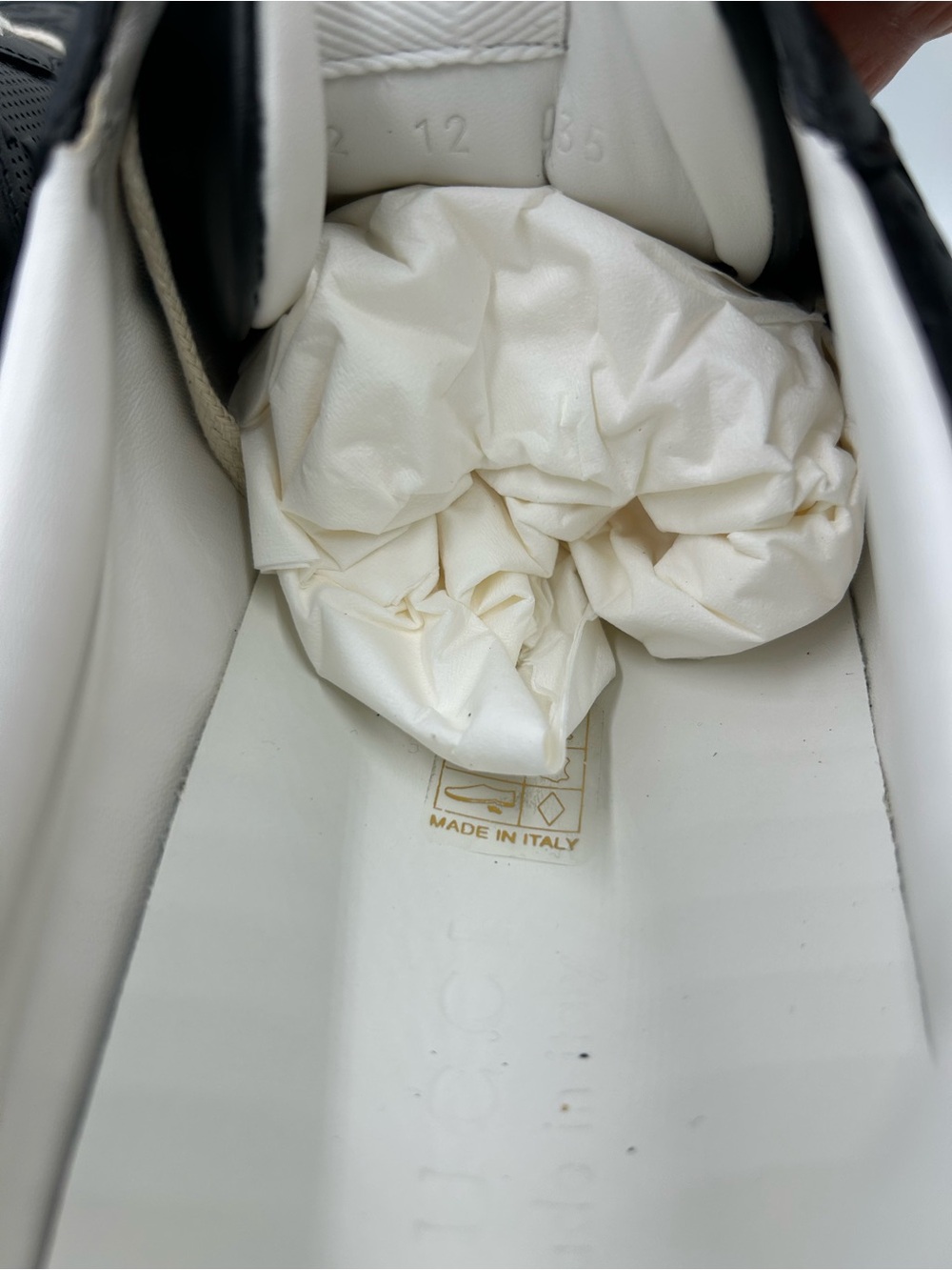 Men's Gucci GG embossed leather sneakers size 12 fits 13 US made in Italy - Picture 10 of 11